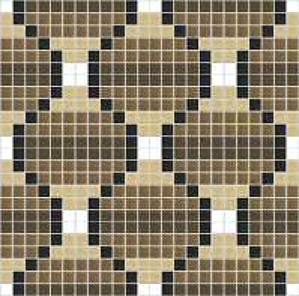 WiWaColor 20x20mm - Fertigdekor "Pflaster Braun Dunkel"- 1 Bogen