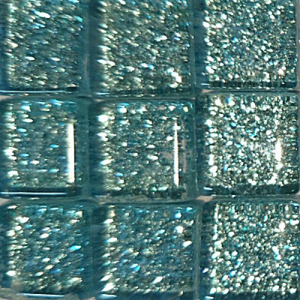 Soft-Glas 10x10mm Glitzer - Aqua - 185g