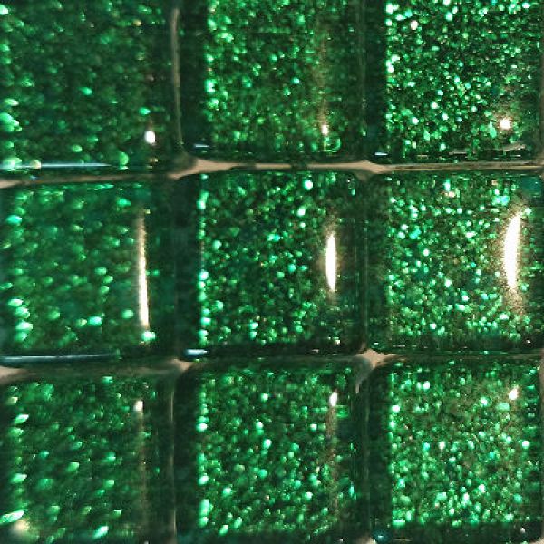 Soft-Glas 10x10mm Glitzer - Grün - 185g