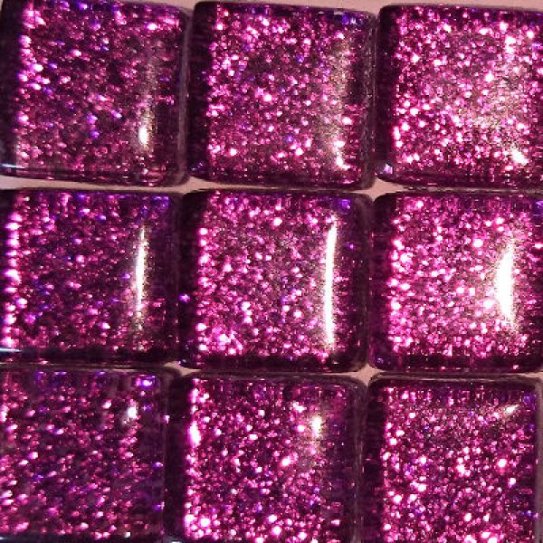 Soft-Glas 10x10mm Glitzer - Violett - 185g