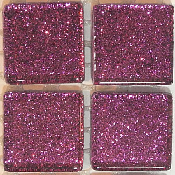 Soft-Glas 20x20mm Glitzer - Pink - 28 St.