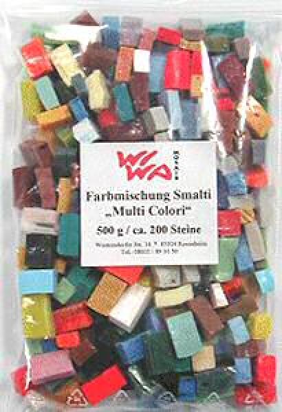 Smalten ca. 10x15mm - Mischung  "Multi Colori" - 500 g