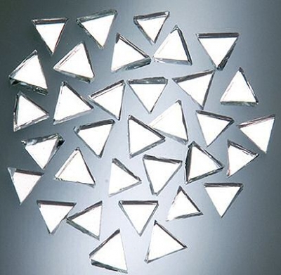 Spiegelmosaik Dreieck 8x8 mm - versilbert - ca. 520 Steine