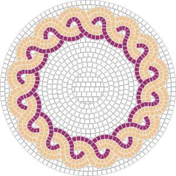 Mosaikvorlage Rund Ø 60 cm - Traiani