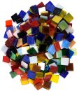 Aktion-Tiffany-Glas - Bunt-Mix 15x15mm - 500g