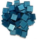 Soft-Glas 20x20mm - Türkis-Metallic - 200g
