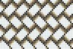 WiWaColor 10x10mm - Fertigdekor "Kachel Braun" - 1 Bogen