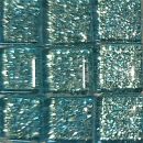 Soft-Glas 10x10mm Glitzer - Aqua - 185g