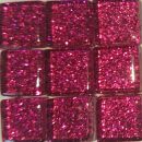 Soft-Glas 10x10mm Glitzer - Pink - 185g