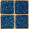 Soft-Glas 20x20mm Glitzer - Blau - 28 St.