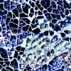 Safety-Glas Mosaikplatte 15x20cm - Mix Blau Silber