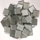 Soft-Glas 20x20mm - Silber-Metallic - 200g